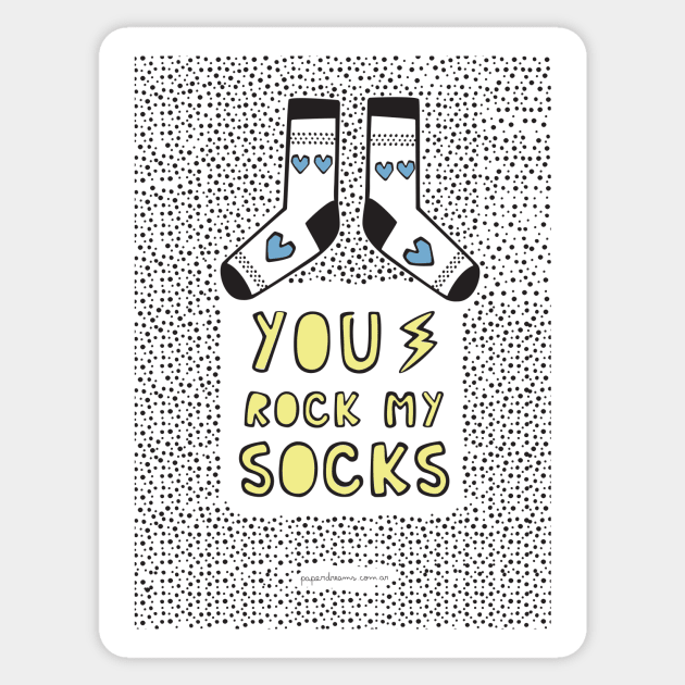 You rock my Socks! Sticker by paperdreams